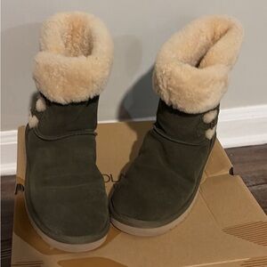 Koolaburra Olive Shearling-Lined Boots